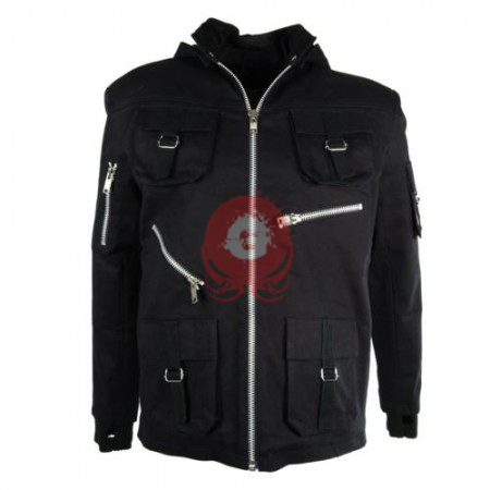 Men Emo Black Gothic Hooded Jacket Men Emo Black Gothic Hooded Jacket